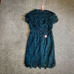 Chi Chi London lace high neck mini dress. US8 UK12